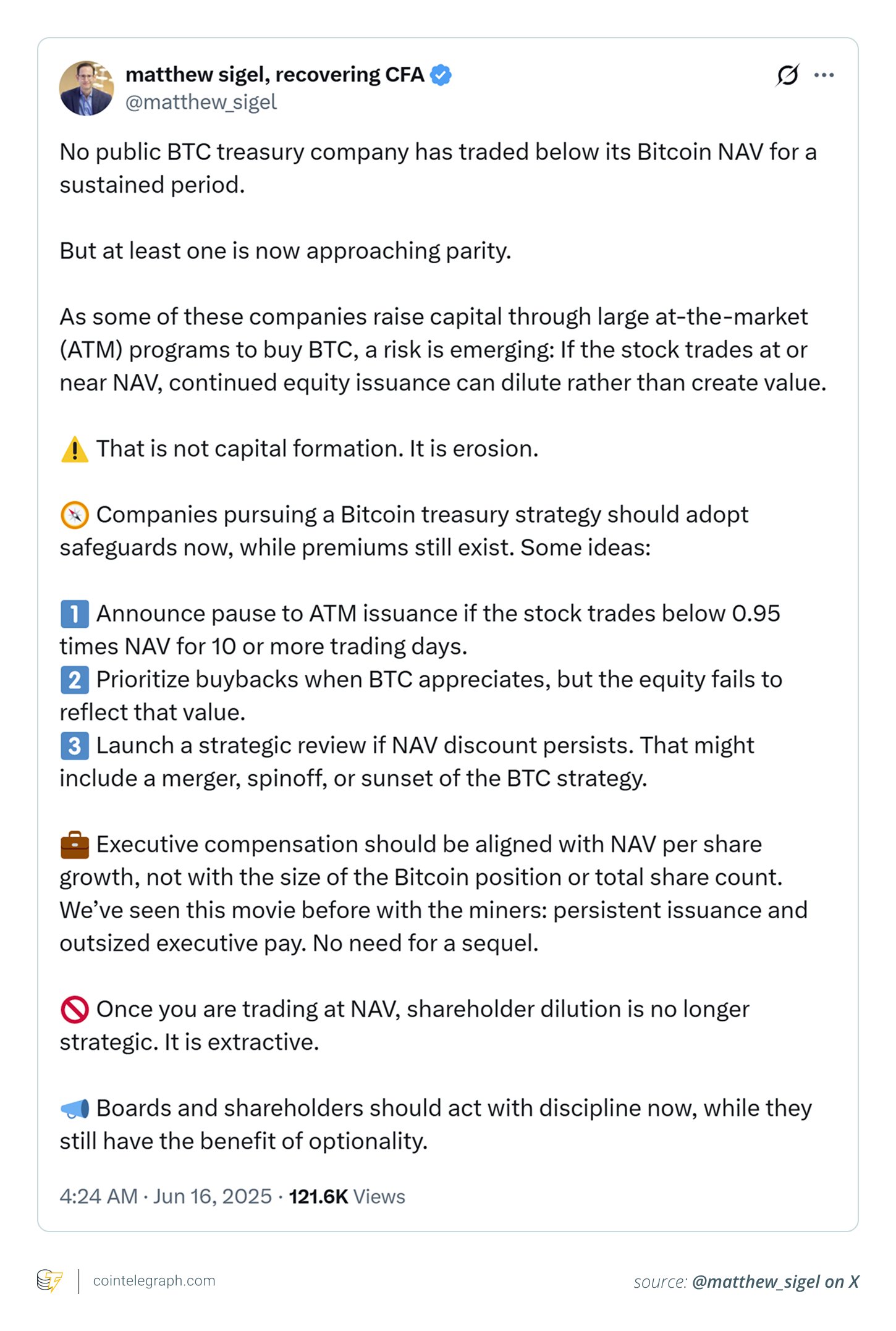 Vaneck warns about the accumulation of Bitcoin by corporate treasuries Vaneck warns about the accumulation of Bitcoin by corporate treasuries