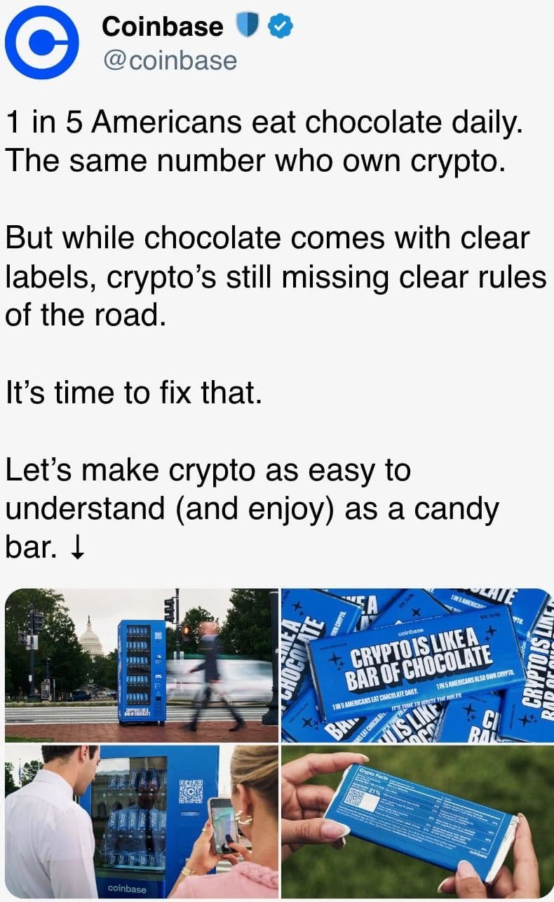 1 in 5 Americans eat chocolate daily. The same number who own crypto.