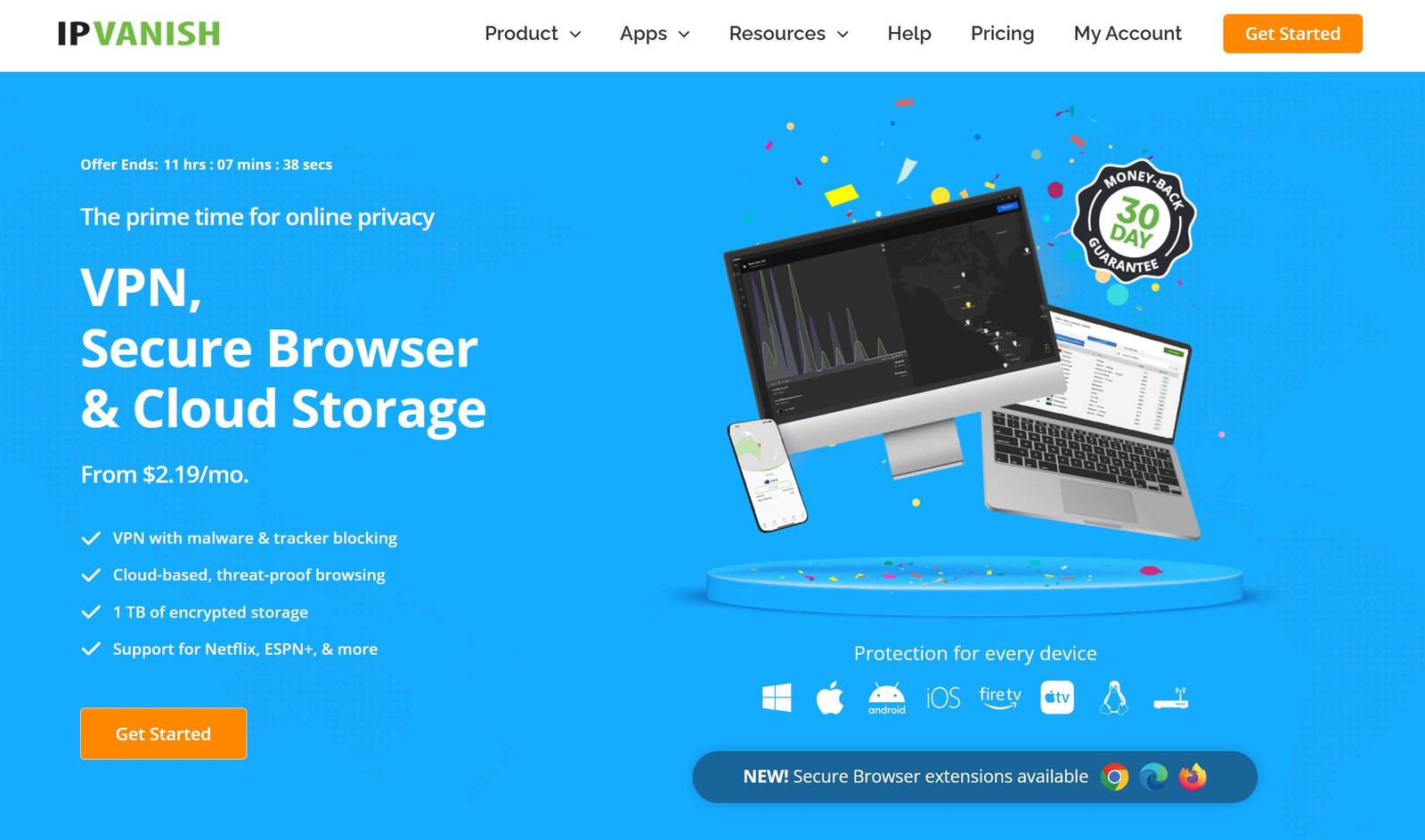 IPVanish: Best VPN for Unlimited Simultaneous Connections