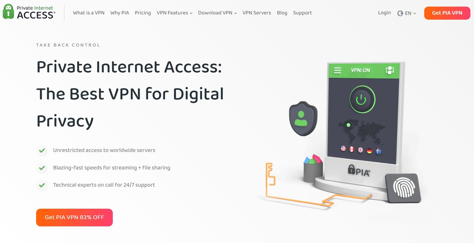 Private Internet Access (PIA): Best VPN for Trading Crypto in the US